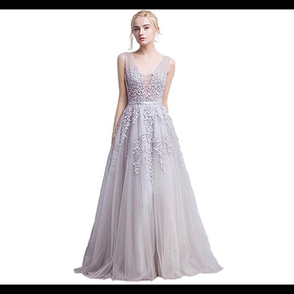 Dresses & Skirts - 🆕 Lace Applique embellished Long Evening Gown